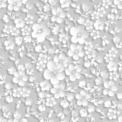 Beautiful paper flower seamless pattern vector 02 seamless pattern paper flower beautiful   