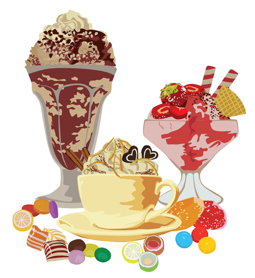 Vector set of ice cream creative design 05 ice cream creative   