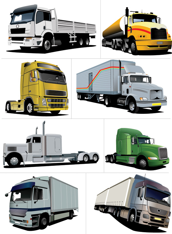 Big trucks creative vector material vector material trucks material big   