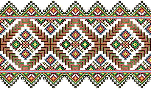 Ukraine Style Fabric ornaments vector graphics 14 Ukraine style pattern ornaments ornament fabric   