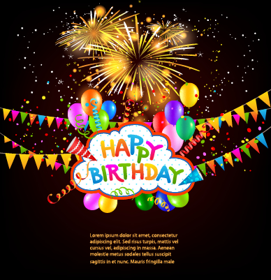 Colored confetti with happy birthday background vector 05 happy birthday colored birthday background vector background   