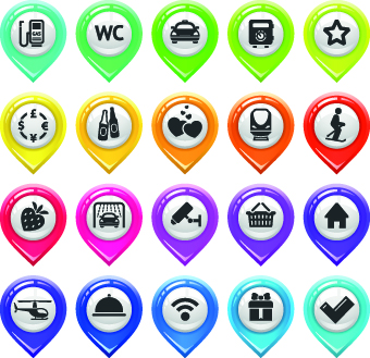 Map marker design elements vector 06 marker elements element design elements   