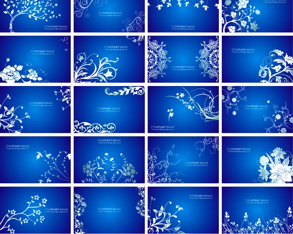 Blue flower decor background vector   