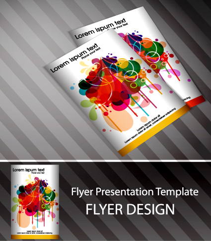 Set of Flyer presentation template design vector 04 template presentation flyer   