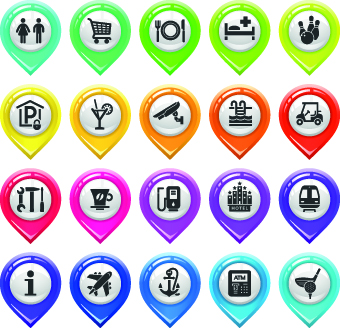 Map marker design elements vector 02 marker mark element design elements   