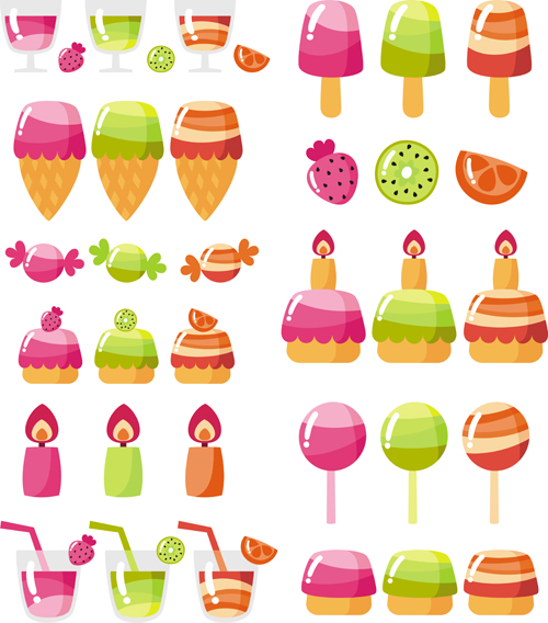 Vector set of ice cream creative design 03 ice cream creative   