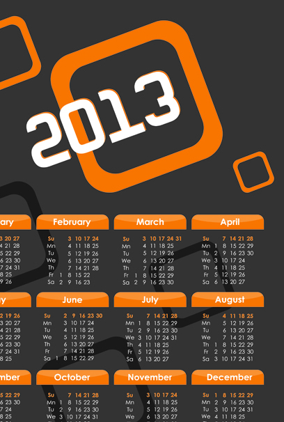 2013 calendars design elements vector 04 elements element calendars 2013   