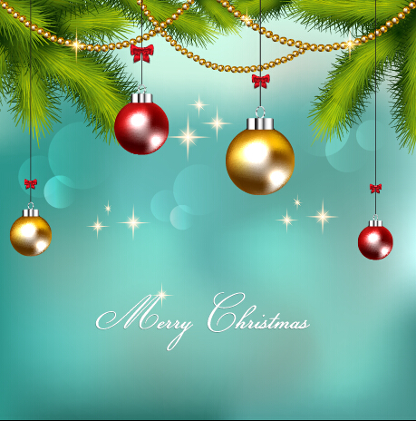 Beautiful christmas ball background vector christmas beautiful ball background   