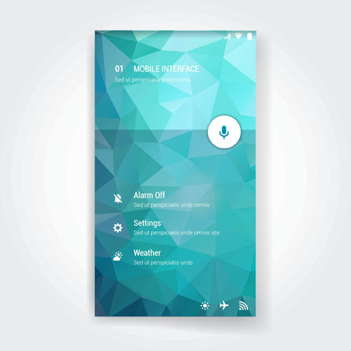 Vector mobile interface template material 04 template mobile material interface   