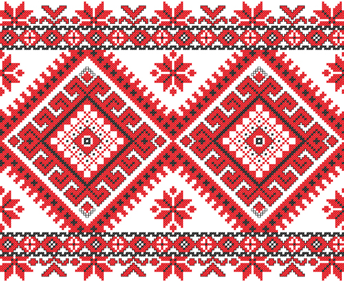 Ukraine Style Fabric ornaments vector graphics 15 Ukraine style pattern ornaments ornament fabric   