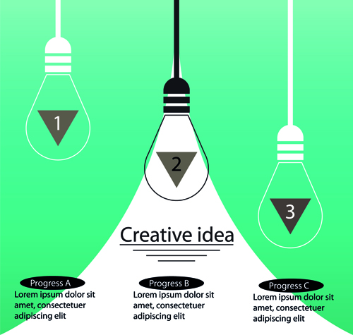 Vector lamp creative idea business template 03 lamp Idea creative business template business   