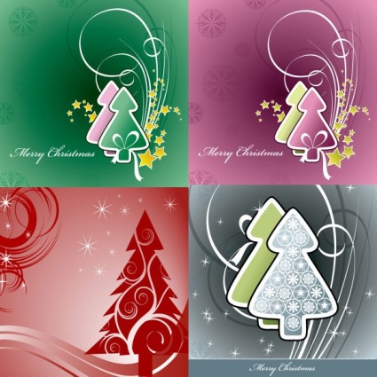 Simple Christmas tree and stars vector background stars simple design christmas tree christmas background   