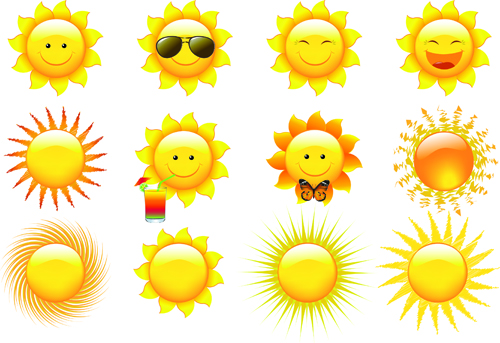 Elements of Summer Sun vector art 02 sun summer elements element   