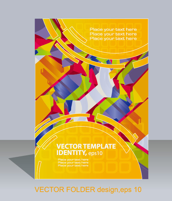 Abstract folder design vector background 02 folder abstract   