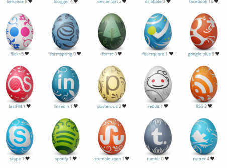 Social Network Easter Eggs icons social network icons eggs easter   