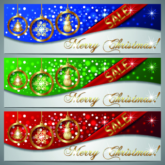 Gloss Christmas sale banner vector 01 christmas banner   