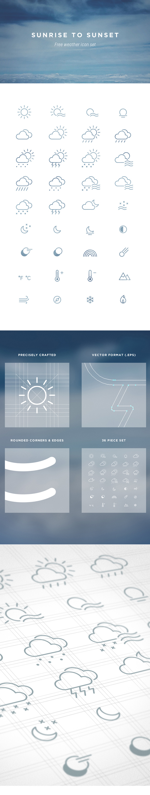 Creative outline weather icons vector weather icons weather outline icons icon creative   