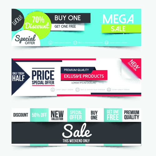 Big sale business web banners vectors 05 web business big sale banners   