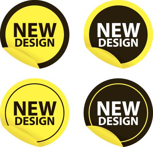 New design stickers vectors 03 stickers new design   