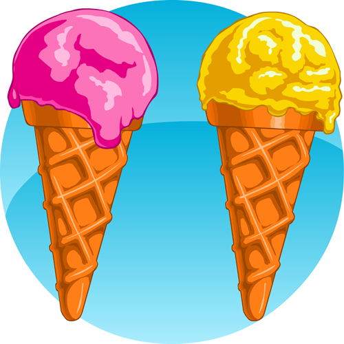 Vector set of ice cream creative design 01 ice cream creative   