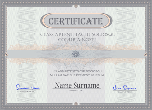 Coupon with Certificate templates vector 05 templates certificate template certificate   