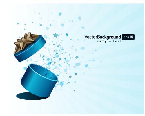 Vector Background with Gift Box set 03 gift box   