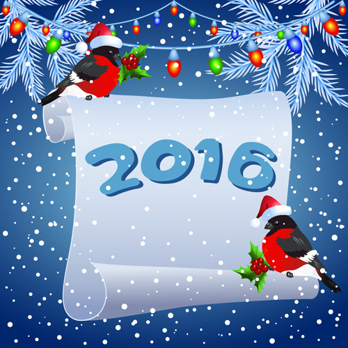 2016 christmas background with paper vector 02 paper christmas background 2016   