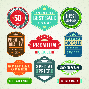 Different sale label vector set 02 label different   