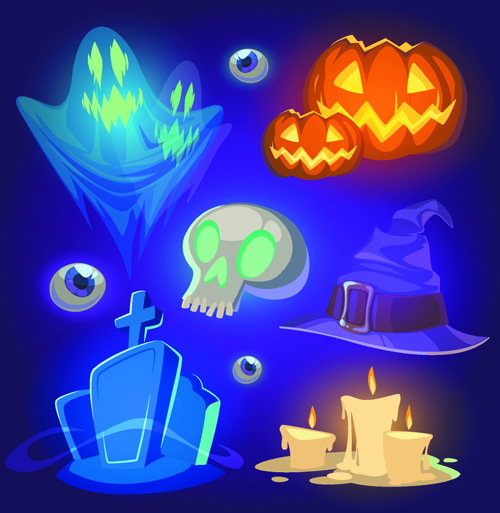 Halloween elements icons vector 02 icons halloween elements element   