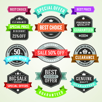 Different sale label vector set 04 label different   