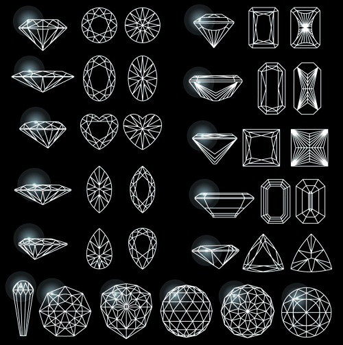 Diamonds outline design vector outline Line design diamonds diamond   