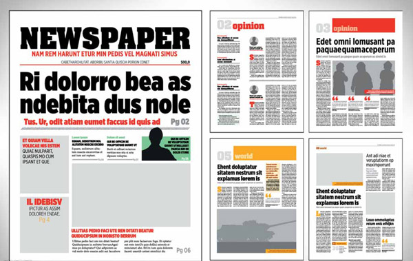 Newspaper typesetting vector material vector typesetting newspaper material   