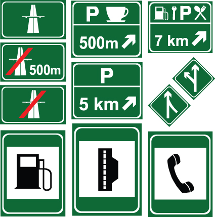 Different Road signs design vector 05 signs road different   