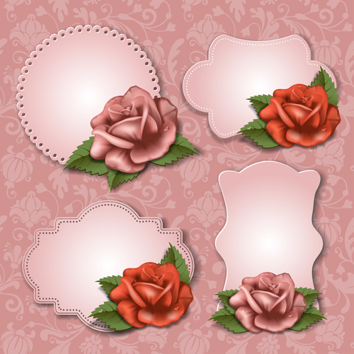 Flowers paper cards vector 02 paper flowers flower   