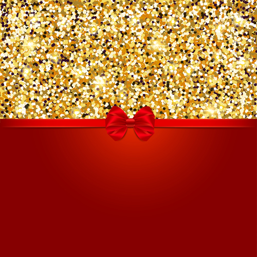 Red bow with gold luxury background vectors 02 red luxury gold bow background   