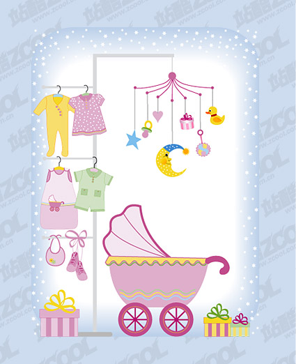 Cute baby design elements vector graphic set 01 elements element cute baby   