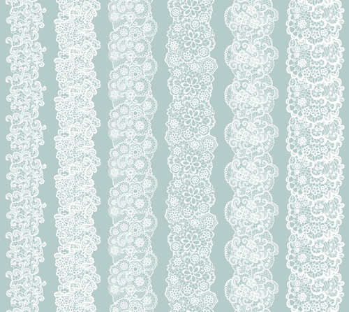 White lace vector seamless borders white seamless lace vector borders   