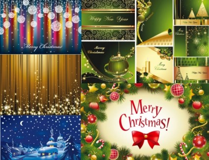 Ornate christmas shiny background vectors material material christmas beautiful backgrounds   