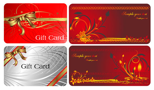 Red style Gift card Vector Red style gift card   