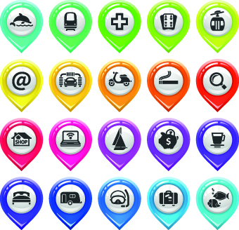 Map marker design elements vector 03 marker mark element design elements   