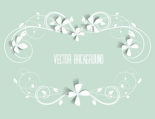 Paper flowers background vector 02 paper flowers flower background vector background   