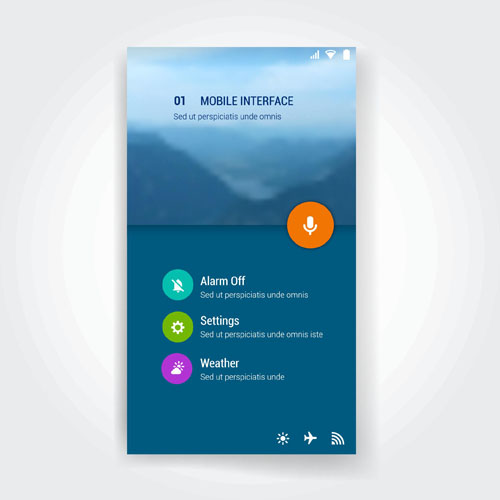 Vector mobile interface template material 06 template mobile material interface   