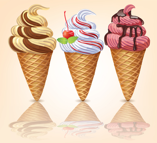 Vector set of ice cream creative design 06 ice cream creative   