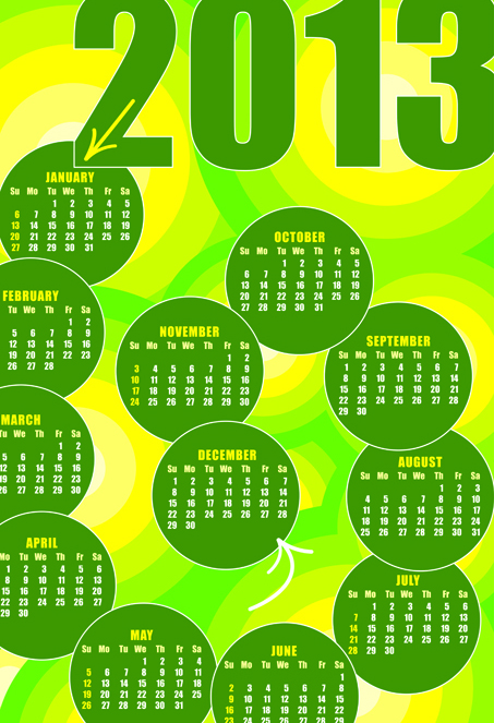 2013 calendars design elements vector 05 elements element calendars 2013   
