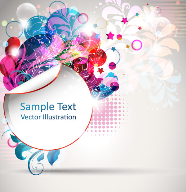 Abstract color floral vector background Illustration illustration floral color abstract   