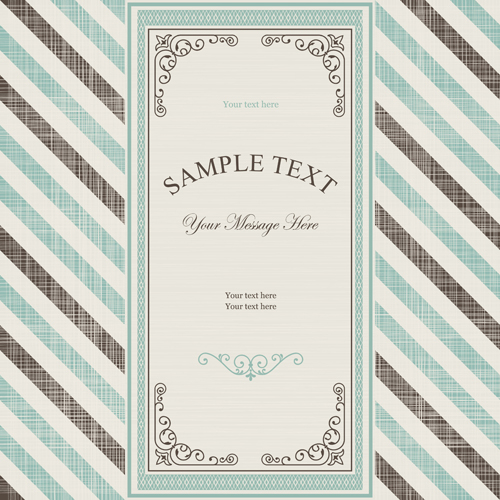 Ornate retro frame background art vector 01 Retro font ornate frame background   