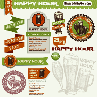 Vintage beer labels and stickers vector 03 vintage stickers sticker labels label   