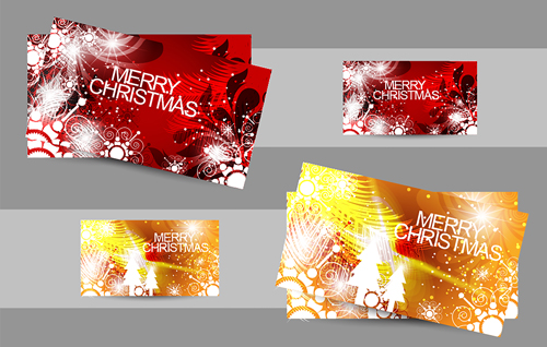 2016 Merry christmas business cards vectors christmas cards business 2016   