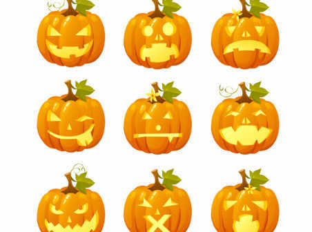 Halloween icons vector material vector icons halloween graphics   