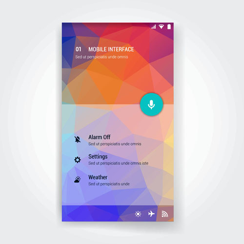 Vector mobile interface template material 03 template mobile material interface   